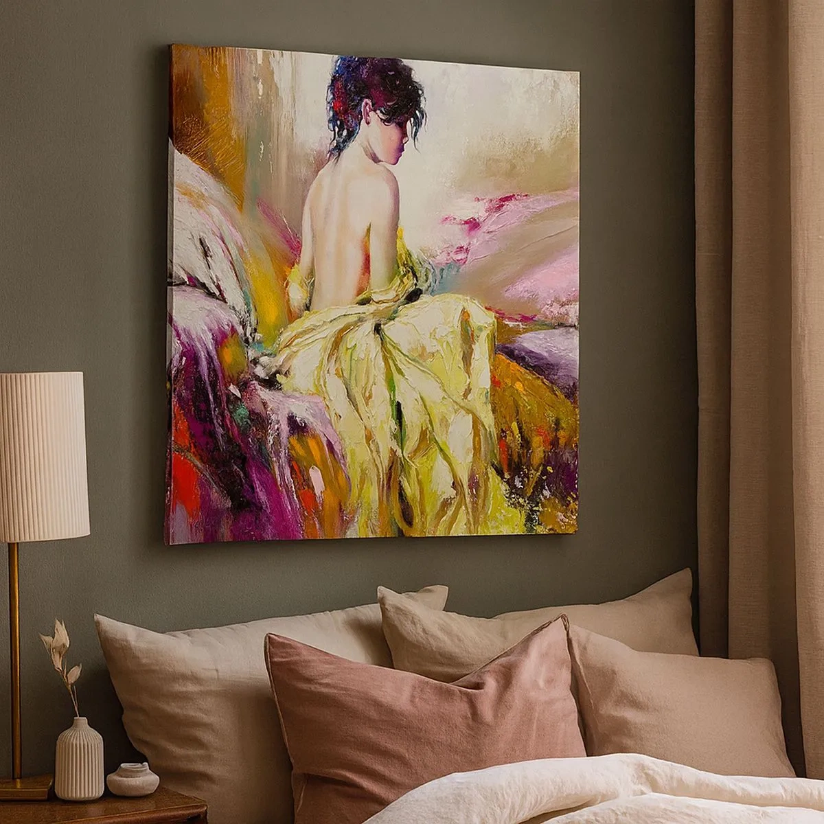 Schilderen op canvas - Tussen de lippen en de rand van de cup - 30x30 cm