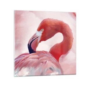 Schilderen op glas - Vogel schoonheid - 30x30 cm