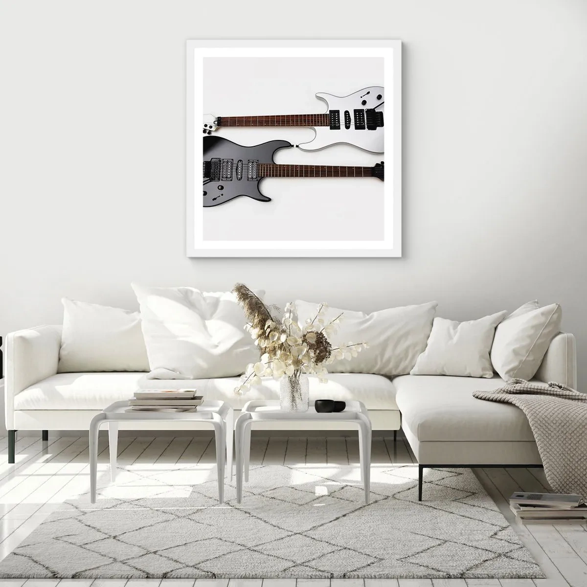 Poster in een witte lijst - Harmonie van vormen - 40x40 cm