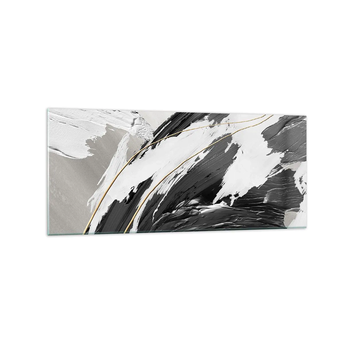 Schilderen op glas - Abstractie op grote schaal - 120x50 cm