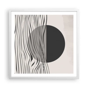 Poster in een witte lijst - Halve compositie - 60x60 cm