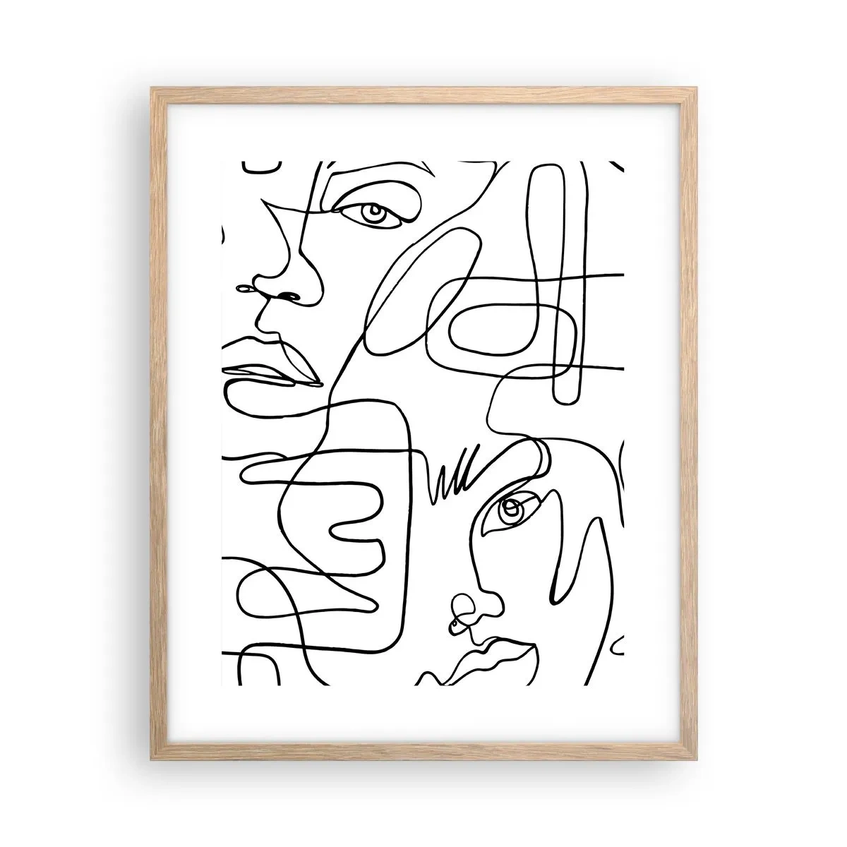 Een poster in een licht eiken lijst - In verwarde emoties - 40x50 cm