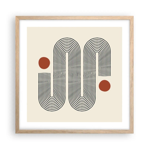 Een poster in een licht eiken lijst - Van het begin tot het eind - 50x50 cm