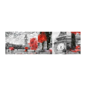 Fotobehang Staaltje Standard Eco - Een spannende dag - Stad, Londen, Architectuur - 100x30 cm