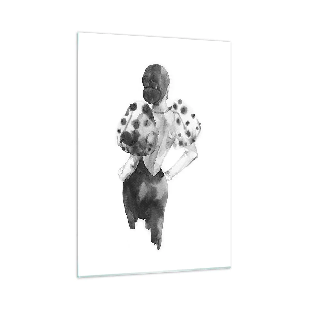 Schilderen op glas - Ze kwam langs - 50x70 cm