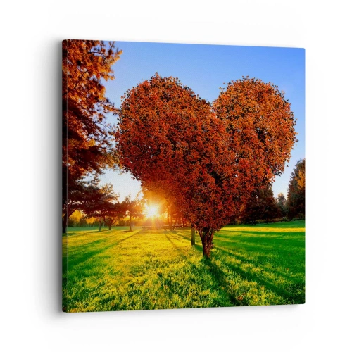 Schilderen op canvas - En hoe kun je niet van de herfst houden - 30x30 cm