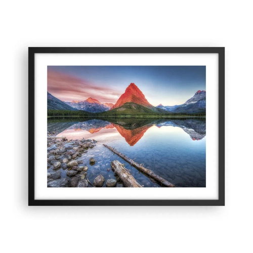 Poster in een zwarte lijst - Warmte en koude - 50x40 cm