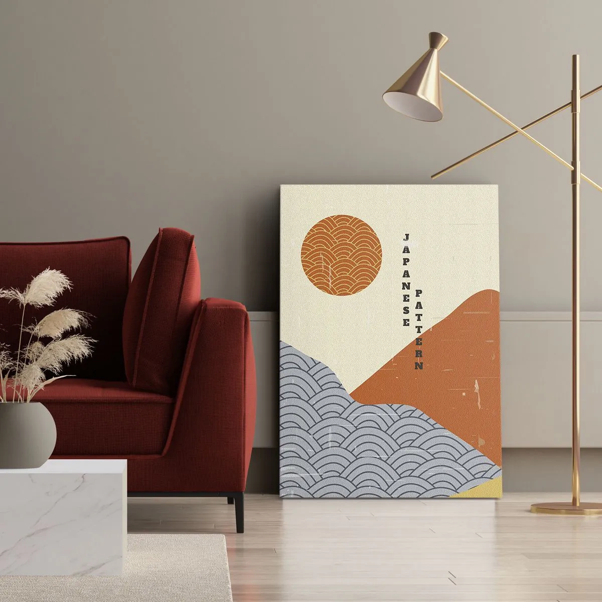 Schilderen op canvas - In de Japanse spirit - 50x70 cm