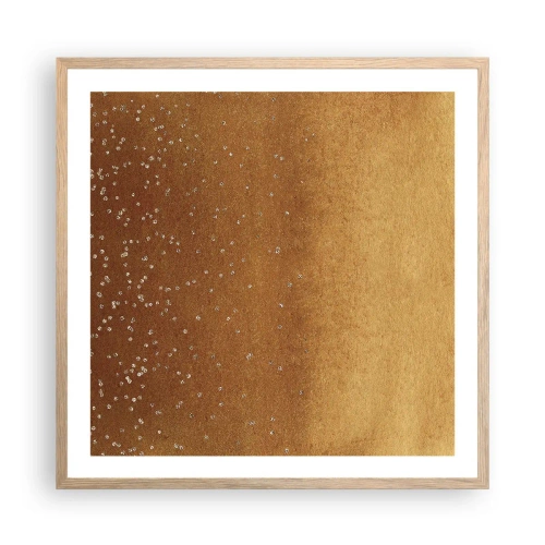 Een poster in een licht eiken lijst - De geboorte van het licht - 60x60 cm