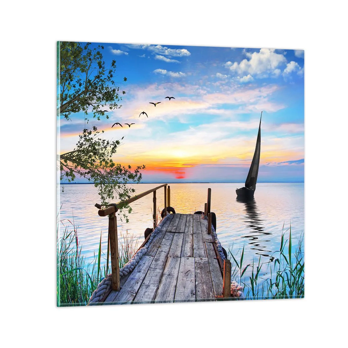 Schilderen op glas - Goedeavond - 30x30 cm