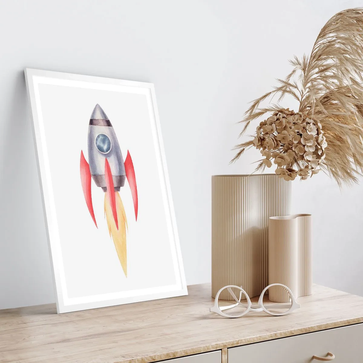 Poster in een witte lijst - Hoger, sneller, verder - 40x50 cm