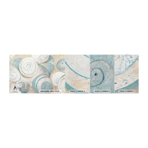 Fotobehang Monster Premium Canvas - Wat zit er in de schelp? - Minimalisme, Schelpen, Helder - 100x30 cm