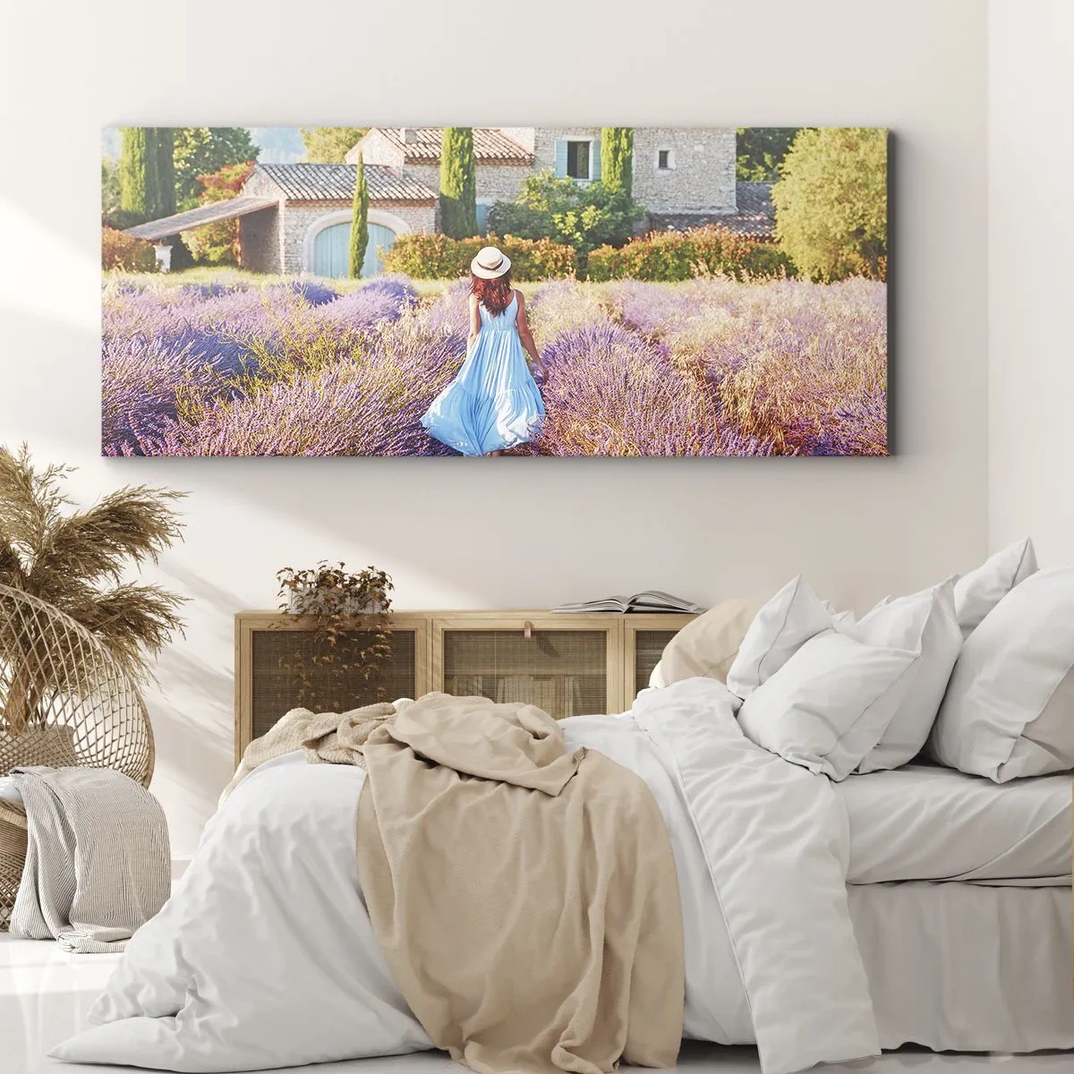 Schilderen op canvas - Lavendel meisje - 140x50 cm