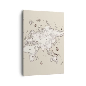 Schilderen op canvas - Reis rond de wereld - 50x70 cm