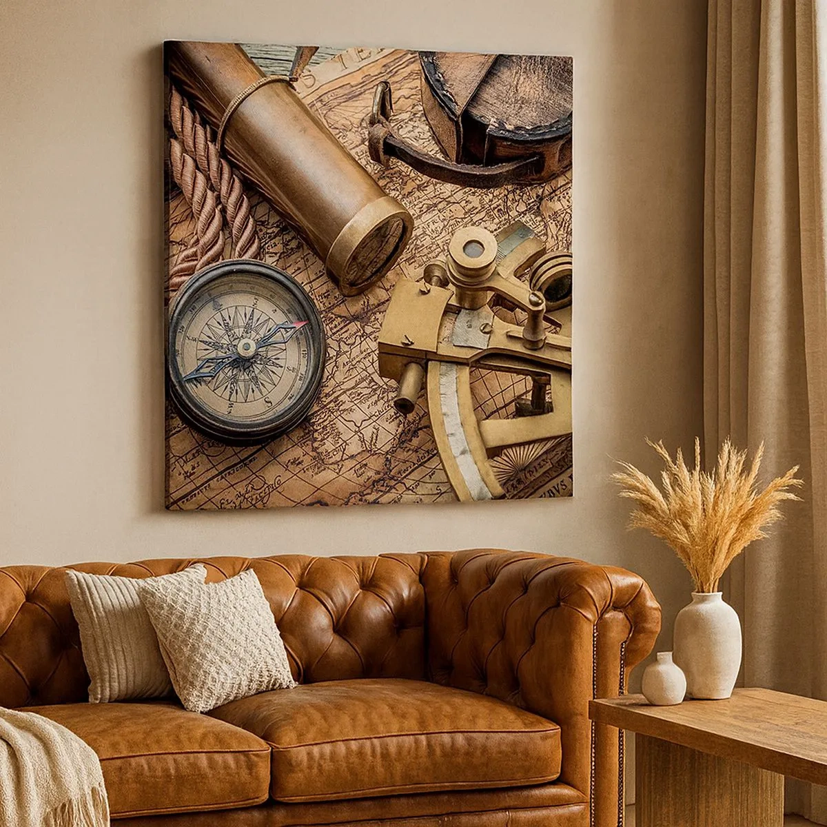 Schilderen op canvas - Zet koers - 30x30 cm