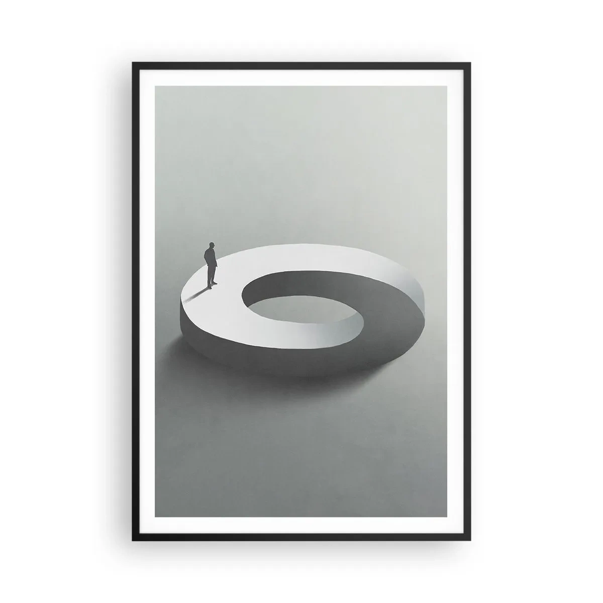 Poster in een zwarte lijst - En wees hier slim - 70x100 cm