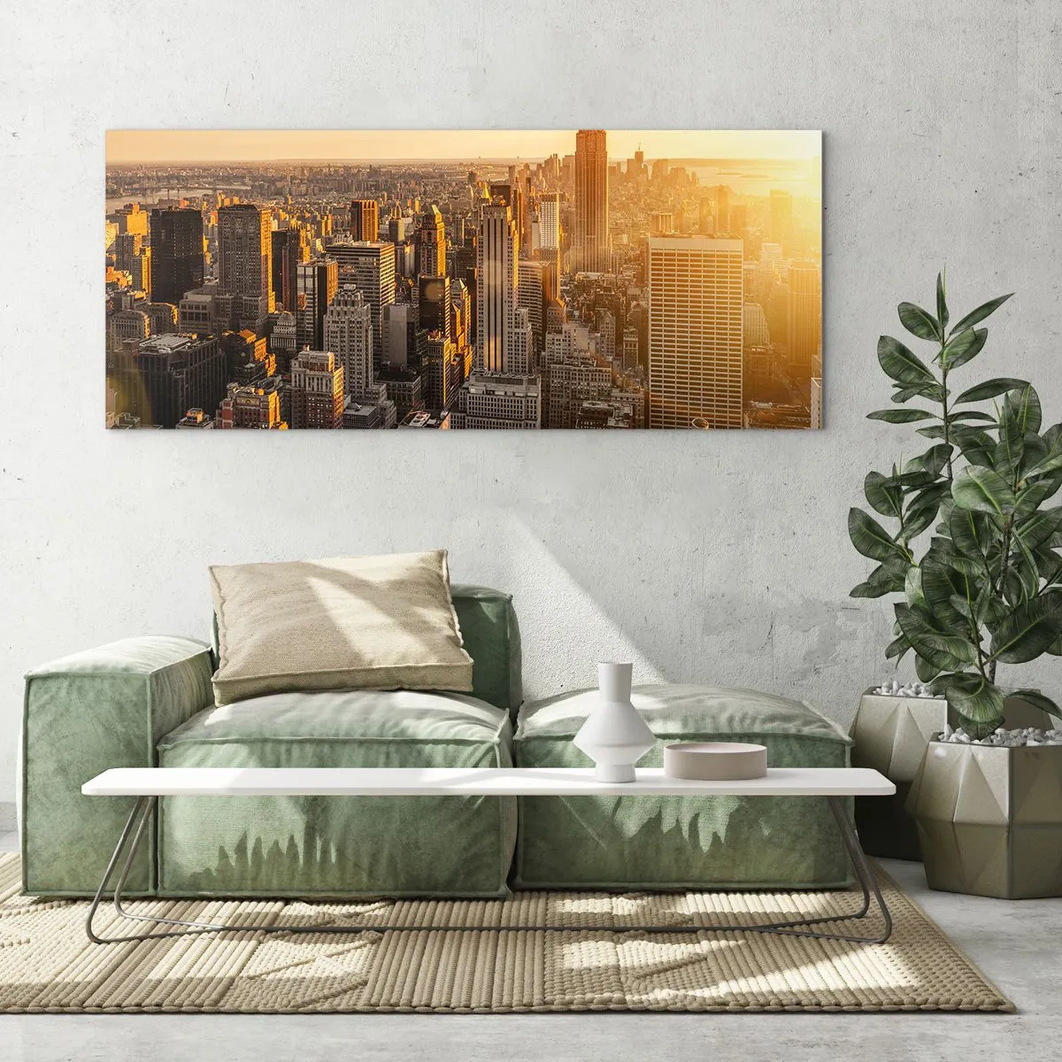 Schilderen op glas - Groeien in de zon - 100x40 cm