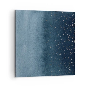 Schilderen op canvas - Samenstelling - blauwe fasen - 50x50 cm