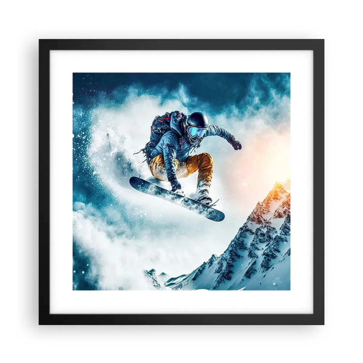 Poster in een zwarte lijst - Extreme emoties - 40x40 cm