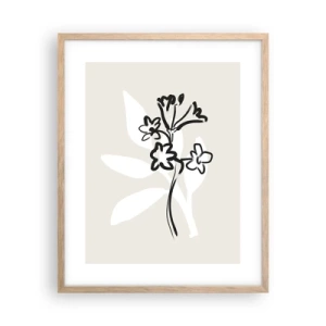 Een poster in een licht eiken lijst - Schets voor het herbarium - 40x50 cm