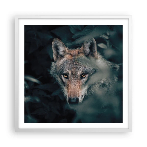 Poster in een witte lijst - Jager - 60x60 cm