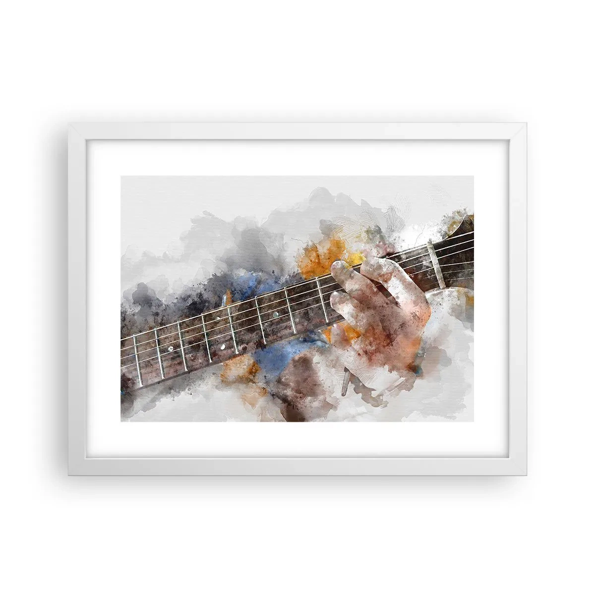 Poster in een witte lijst - Poëzie tussen de snaren - 40x30 cm