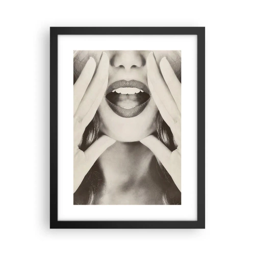 Poster in een zwarte lijst - Ik kom al! - 30x40 cm