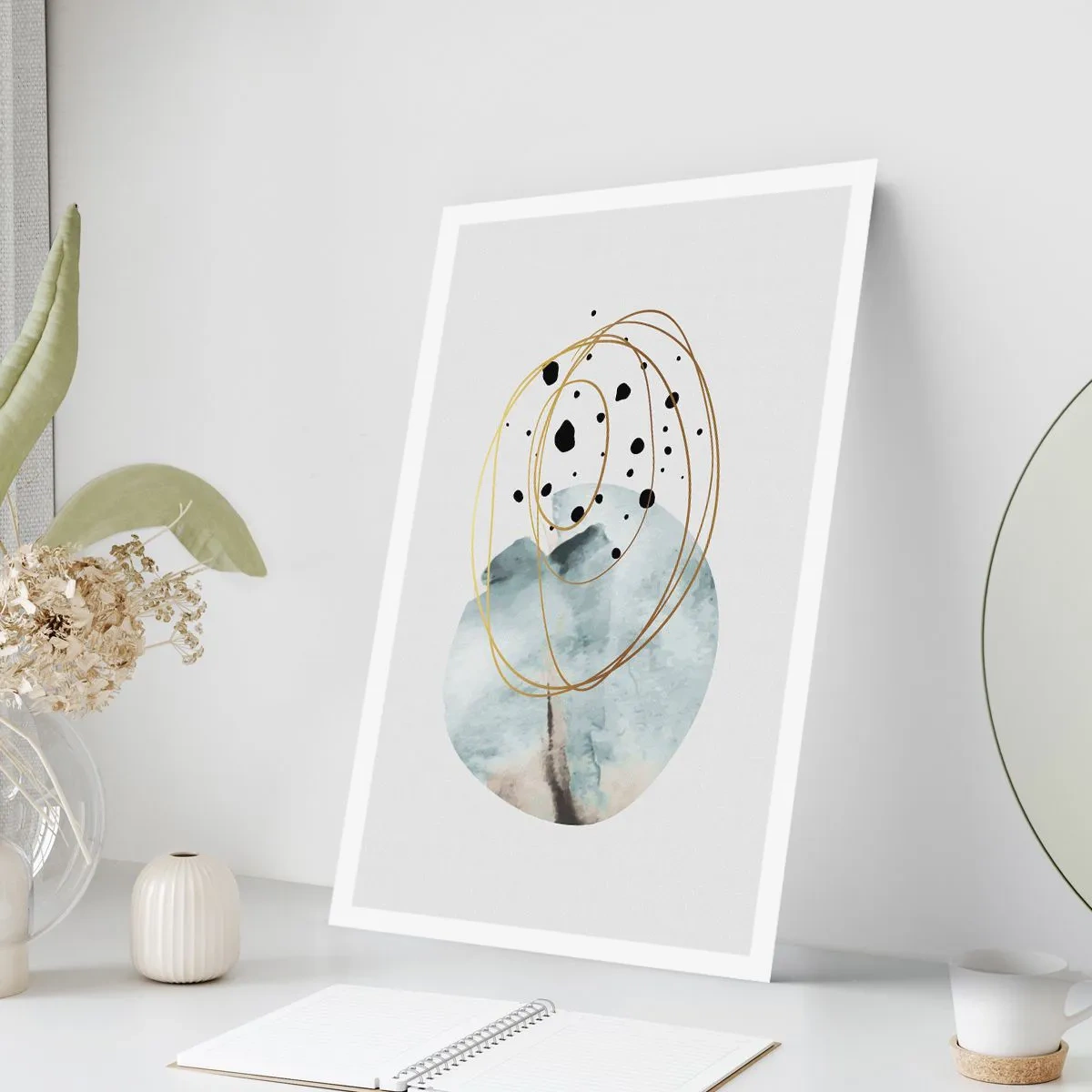 Poster - Omarmd door de ruimte - 50x70 cm