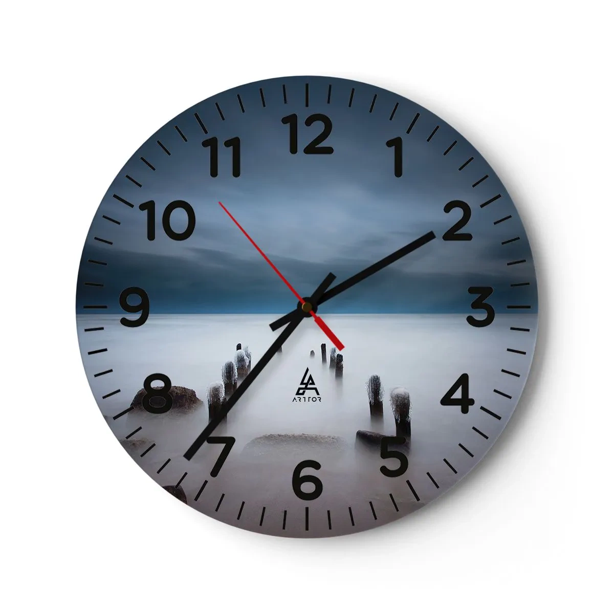 Wandklok - Klok - Peinzend meer - 40x40 cm