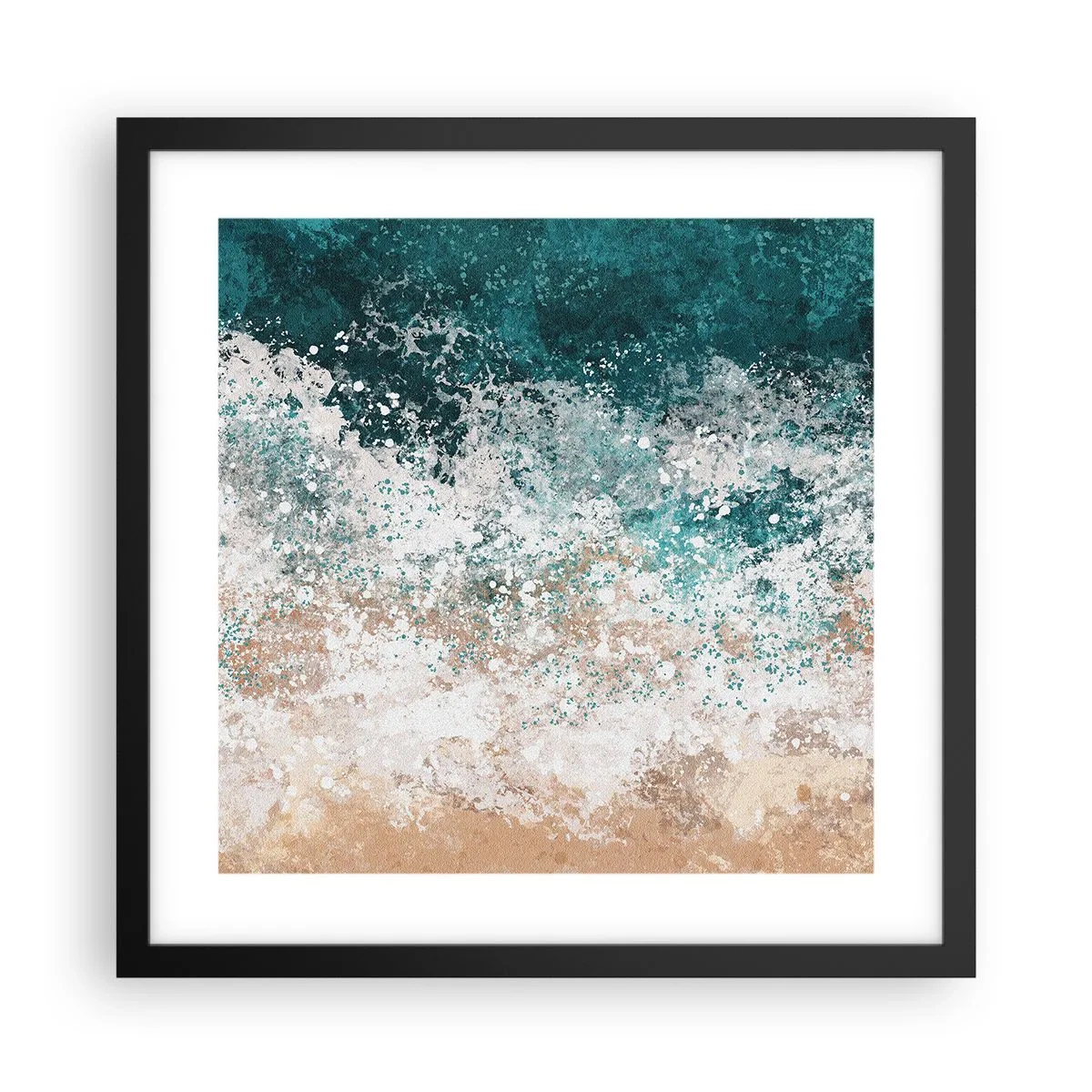 Poster in een zwarte lijst - Zeeverhalen - 40x40 cm