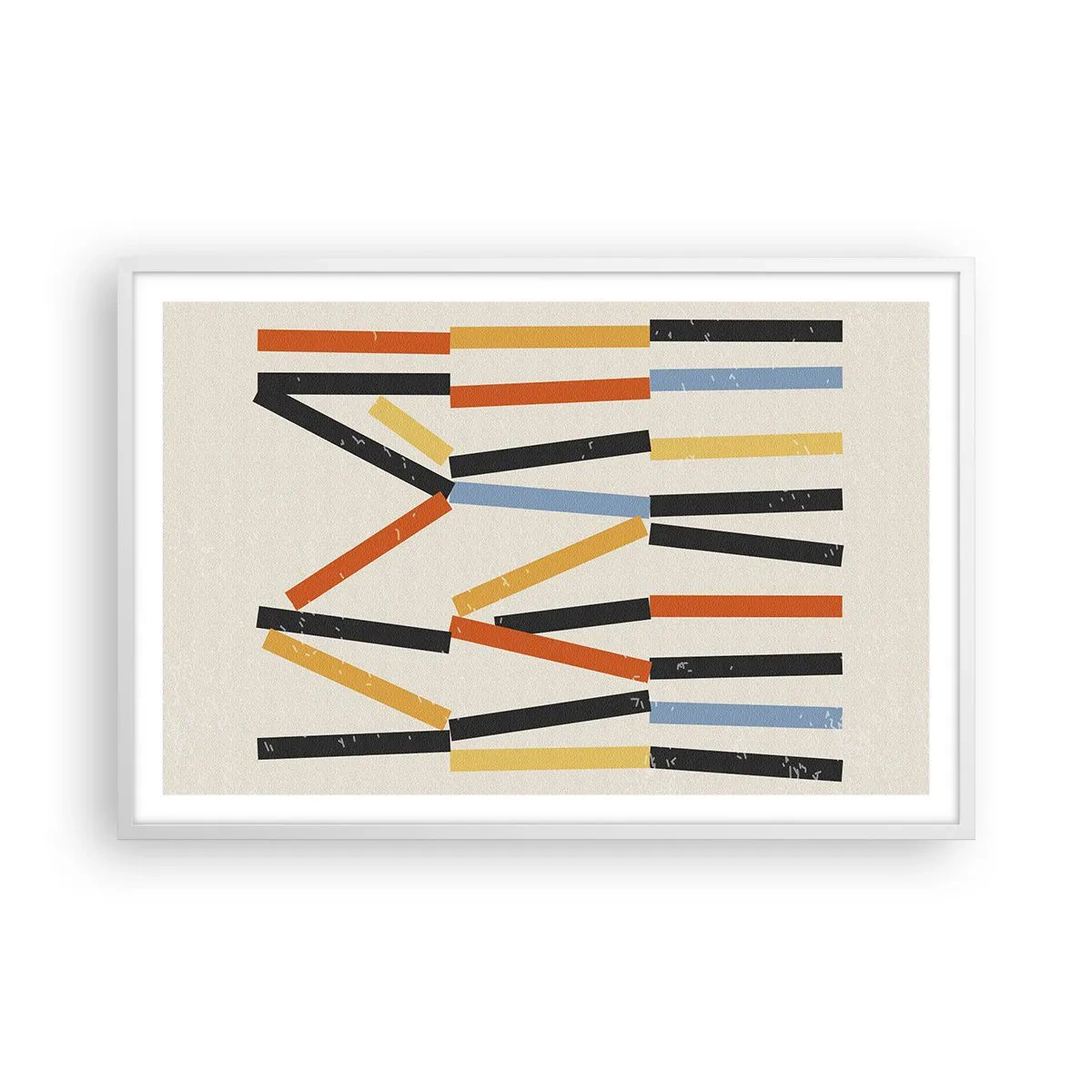 Poster in een witte lijst - Compositie op goed niveau - 91x61 cm