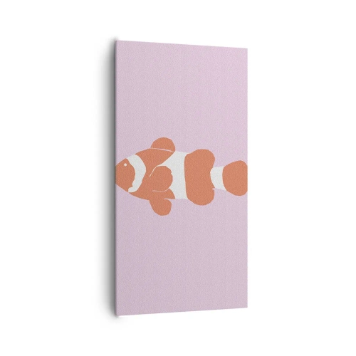 Schilderen op canvas - In koraal dat bij haar gezicht en staart past - 65x120 cm