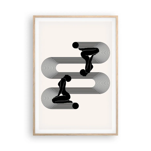 Een poster in een licht eiken lijst - Sensuele symmetrie - 70x100 cm