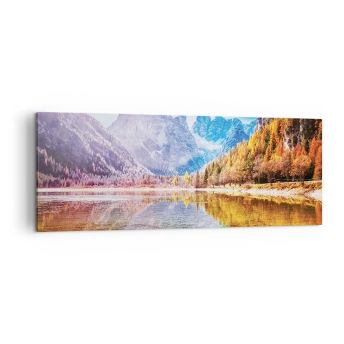 Schilderen op canvas - En het is al herfst in de bergen - 140x50 cm