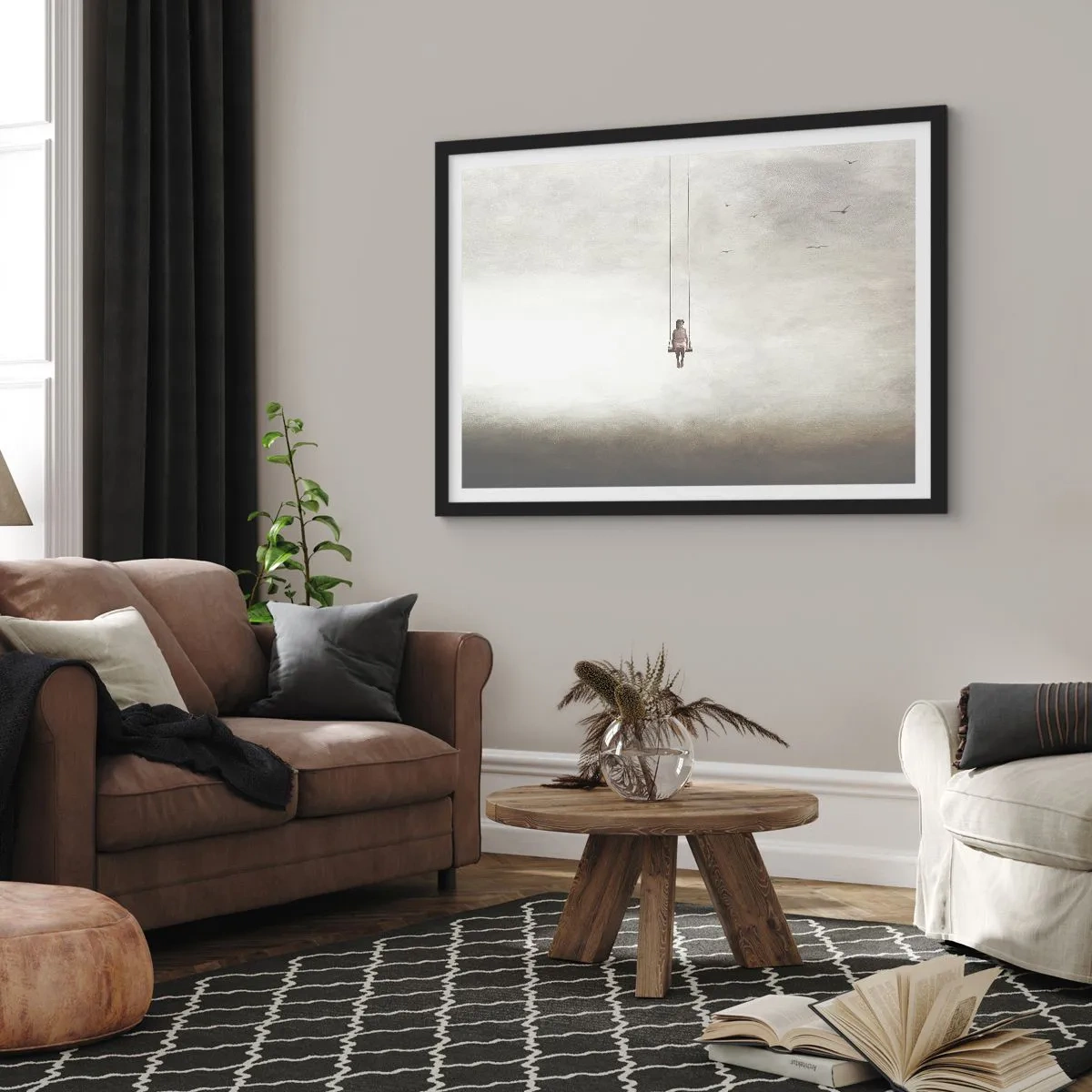 Poster in een zwarte lijst - Een kind in ons - 100x70 cm