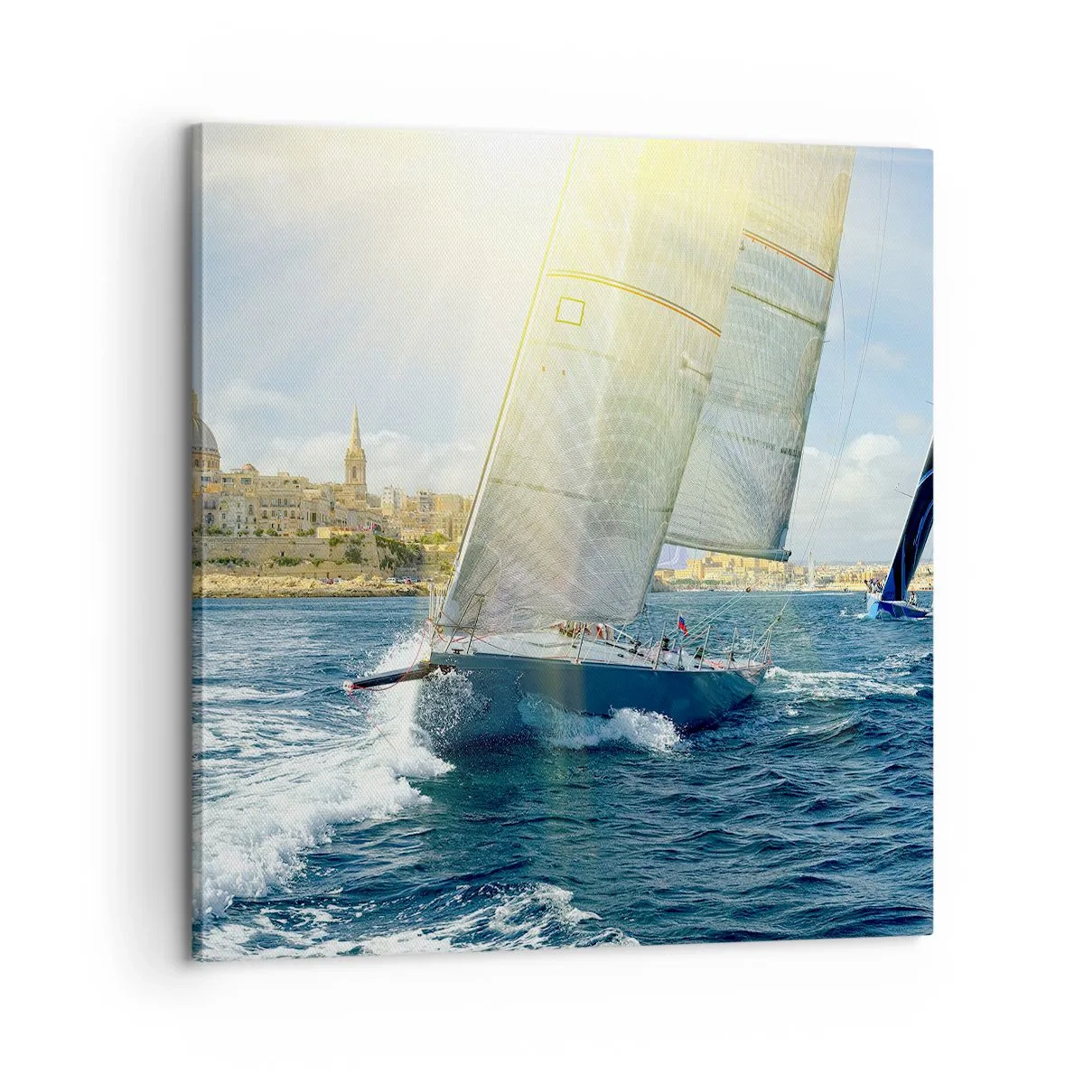 Schilderen op canvas - Het is tijd om de stad te verlaten - 60x60 cm