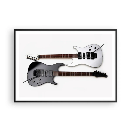 Poster in een zwarte lijst - Harmonie van vormen - 100x70 cm