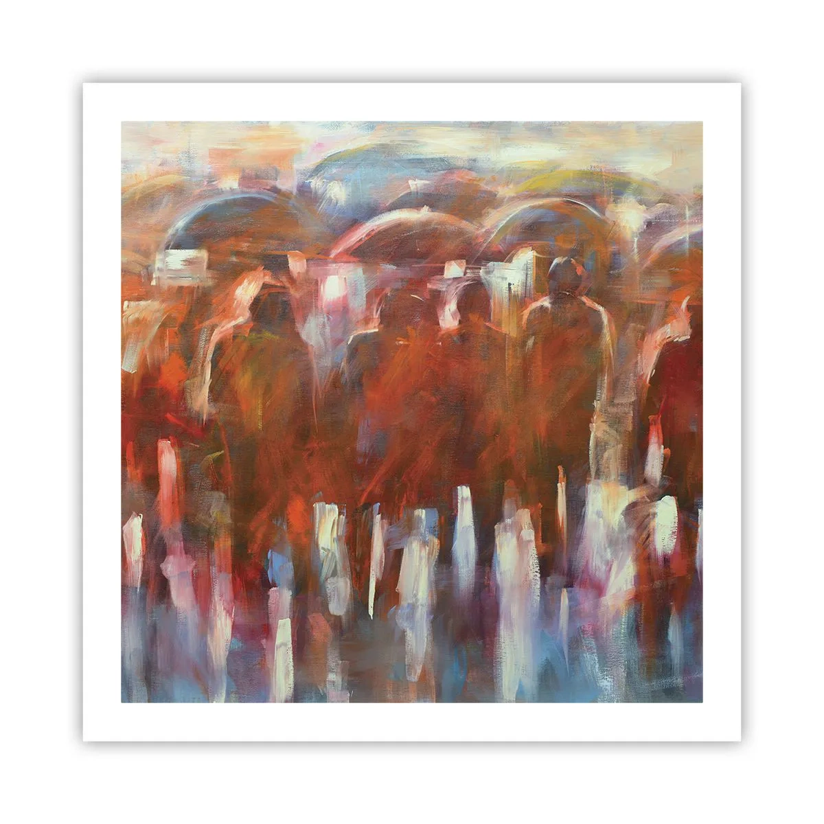 Poster - Zelfs bij regen en mist - 60x60 cm