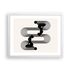 Poster in een witte lijst - Sensuele symmetrie - 50x40 cm