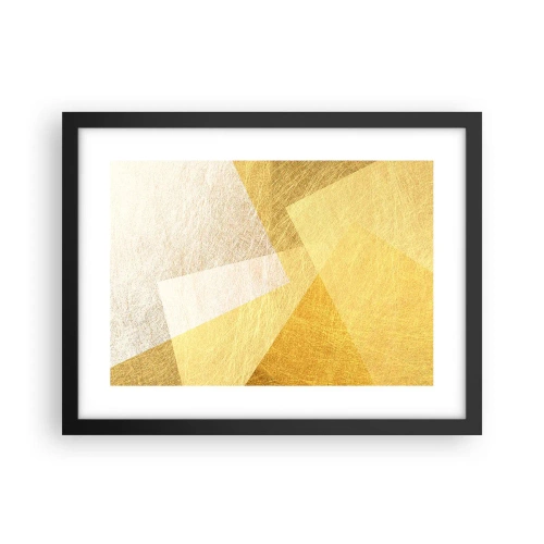 Poster in een zwarte lijst - Geometrie weer - 40x30 cm