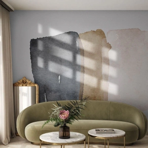 Fotobehang Premium Canvas - De samenstelling van de kleuren van de aarde - Abstractie, Deel, Minimalisme - 150x105 cm