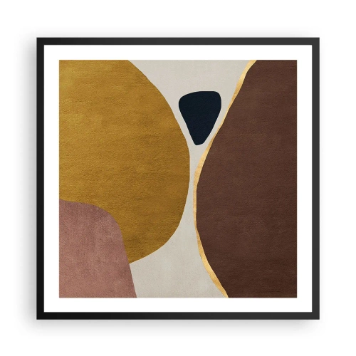 Poster in een zwarte lijst - Abstractie – een plek in de ruimte - 60x60 cm