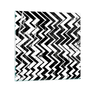 Schilderen op glas - Zyg-wit, zag-zwart - 30x30 cm