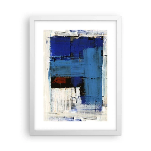 Poster in een witte lijst - Het geheim van blauw - 30x40 cm
