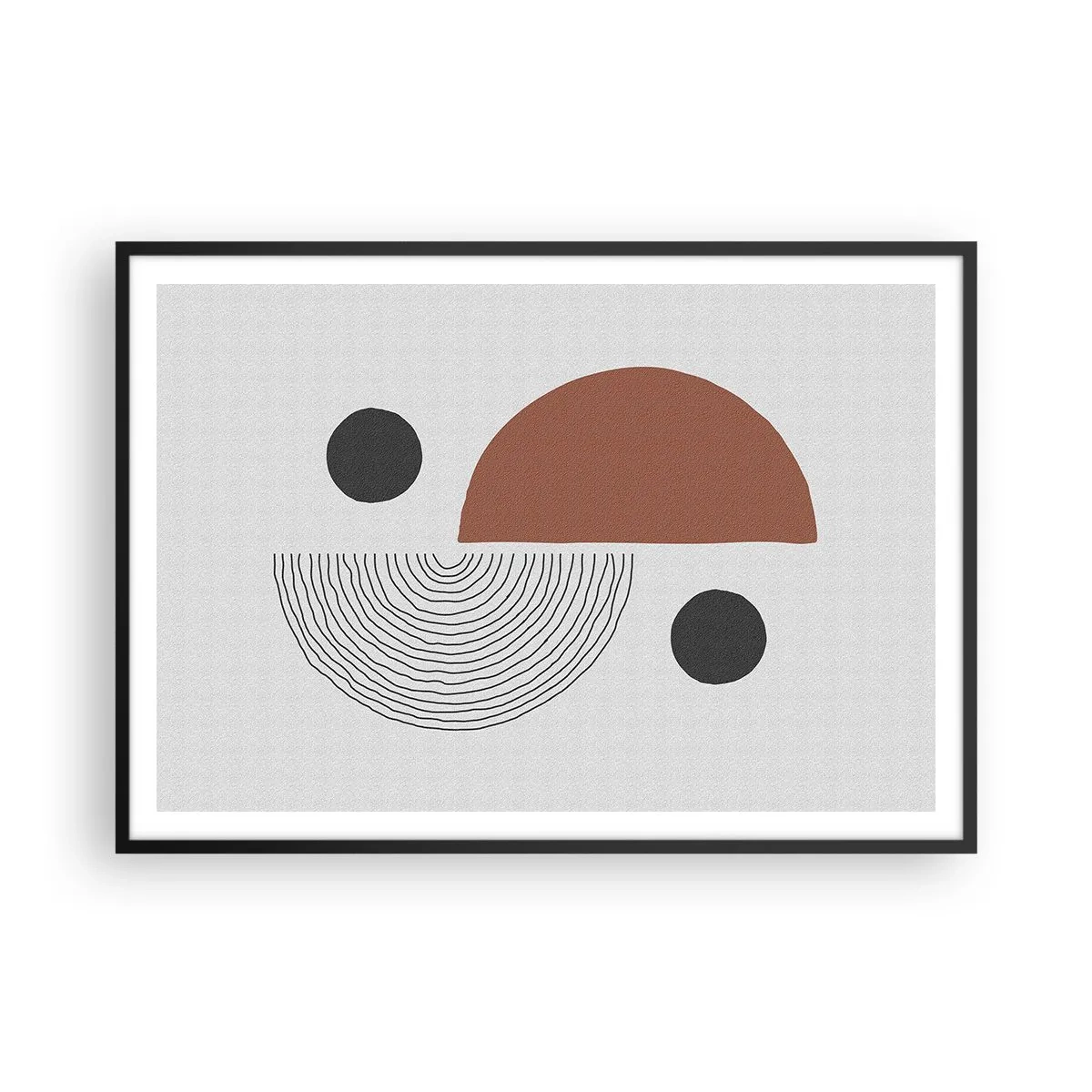 Poster in een zwarte lijst - Perfectie van het wiel - 100x70 cm