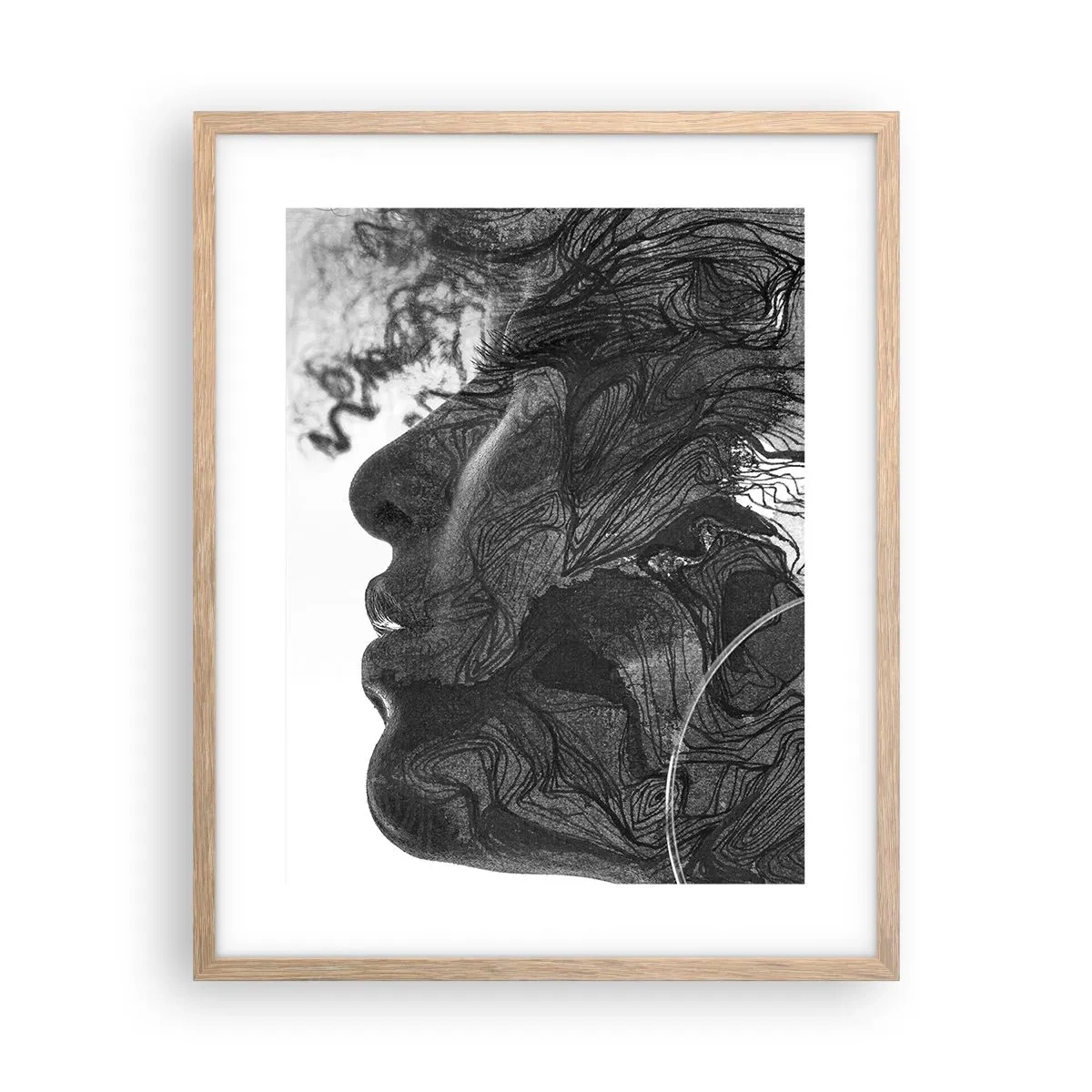 Een poster in een licht eiken lijst - Verstrikt in dromen - 40x50 cm