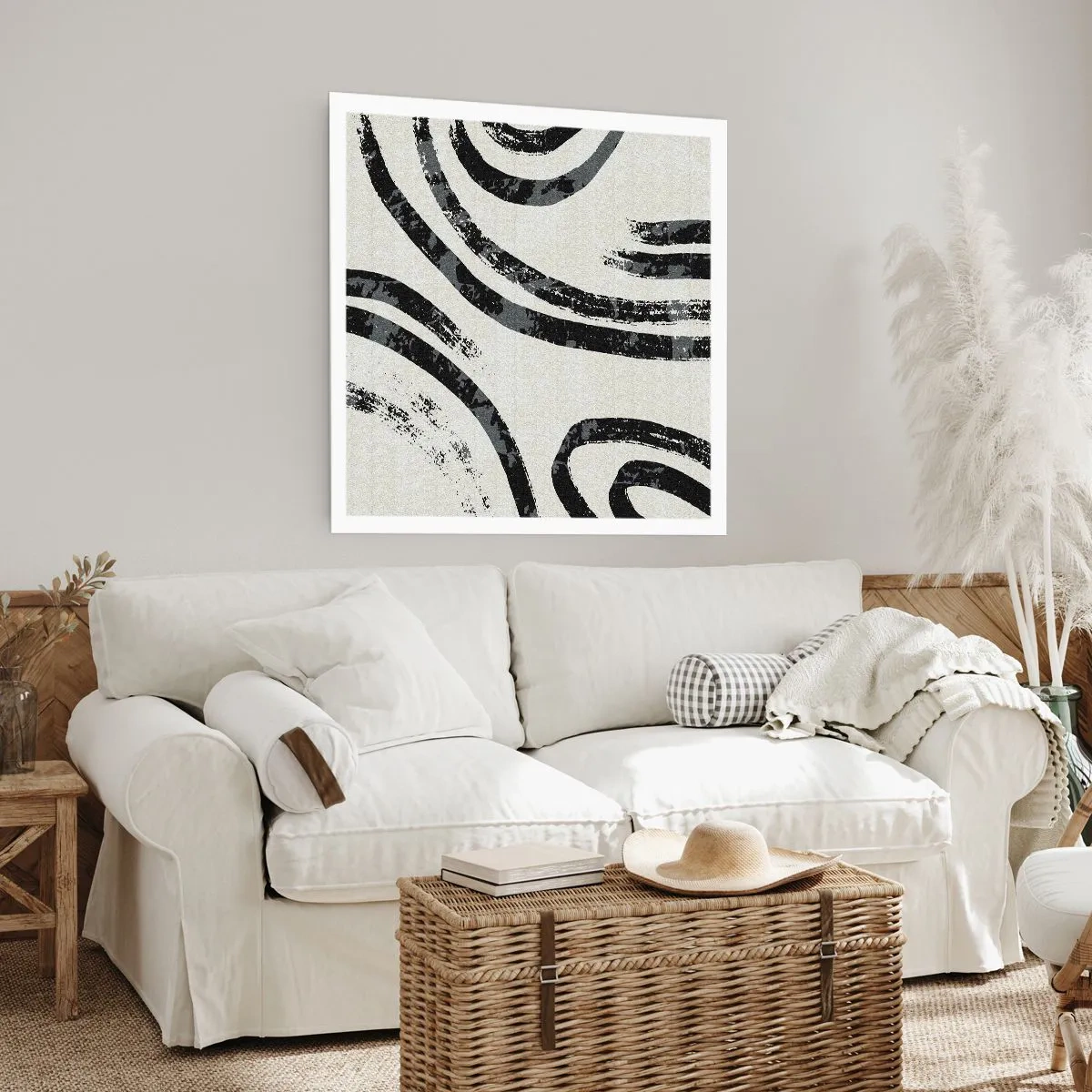 Poster - Half gestopt - 50x50 cm