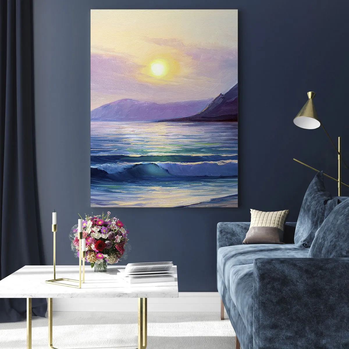 Schilderen op glas - Water en luchtkristal - 50x70 cm