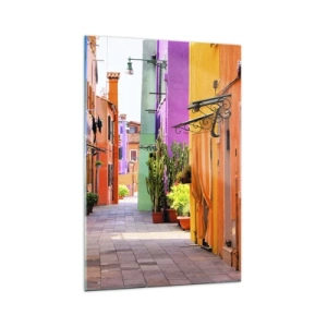 Schilderen op glas - Regenboogsteeg - 70x100 cm