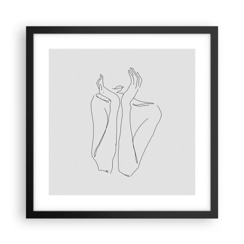 Poster in een zwarte lijst - Waar meisjes van dromen - 40x40 cm